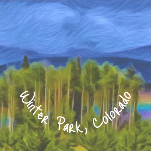 Winter Park Rainbow Patch Aufkleber (Vorderseite)