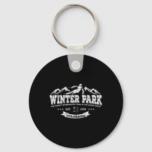 Winter-Park-Ski-Town-Shirt für Colorado-Skifahrer Schlüsselanhänger