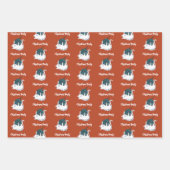 Winter Party Christmas Toy Cat  Geschenkpapier Set (Vorderseite 2)