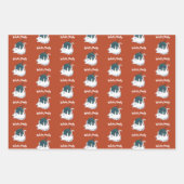 Winter Party Christmas Toy Cat  Geschenkpapier Set (Vorderseite)