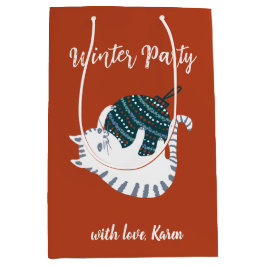 Winter Party Christmas Toy Cat Gift  Mittlere Geschenktüte