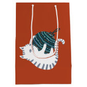Winter Party Christmas Toy Cat Gift  Mittlere Geschenktüte (Rückseite)