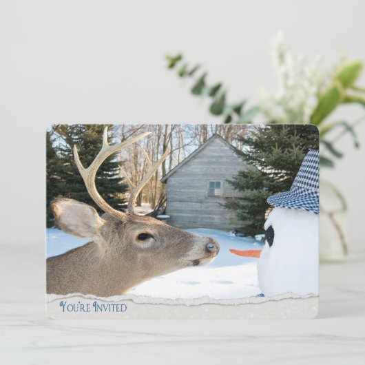 Winter-Party Einladung (Stehend Vorderseite)