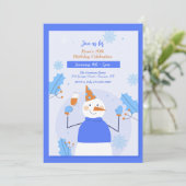 Winter-Party Einladung (Stehend Vorderseite)