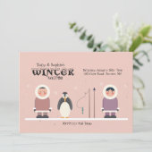 Winter-Party Einladung (Stehend Vorderseite)