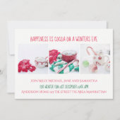 Winter Party Einladung Cocoa Schnee Weihnachten (Vorderseite)