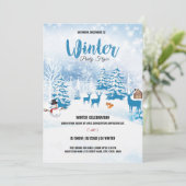Winter Party Einladung Flyer (Stehend Vorderseite)
