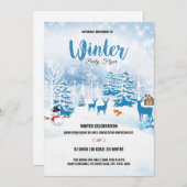 Winter Party Einladung Flyer (Vorne/Hinten)