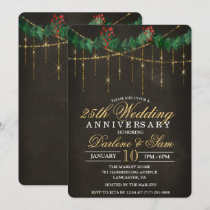 Winter-Party Einladung zum Hochzeitstag