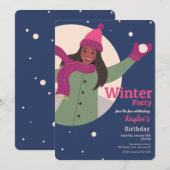 Winter-Party Einladungen (Vorne/Hinten)