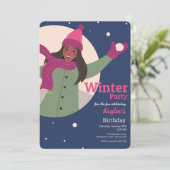 Winter-Party Einladungen (Stehend Vorderseite)