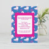 Winter Party Ice Skaten Einladung (Stehend Vorderseite)