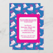 Winter Party Ice Skaten Einladung (Vorne/Hinten)