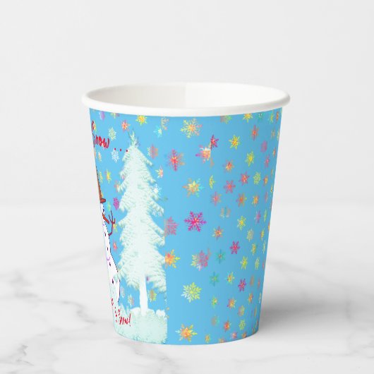 Winter Party Schneeabend Festtag Pappbecher (Links)