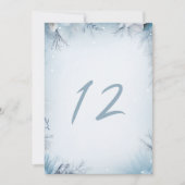 Winter Party, schneebedeckte eisige Tischnummer (Vorderseite)