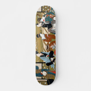 Winter Party von Utagawa Toyoharu Holzblock japan Skateboard