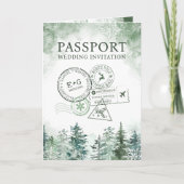 Winter-Pass-Hochzeit in Urlaubsort Einladung (Vorderseite)
