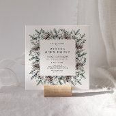 Winter Pastel Elegante Square Open House Einladung