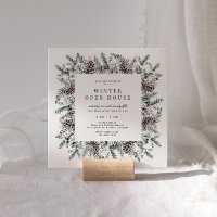 Winter Pastel Elegante Square Open House