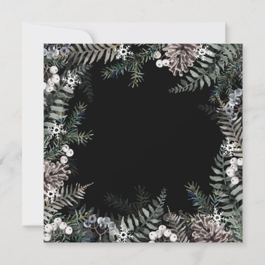 Winter Pastel Elegante Square Open House Einladung (Rückseite)