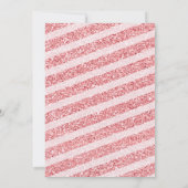 Winter Pastel Pink Snowflake Sleigh Baby Dusche Einladung (Rückseite)