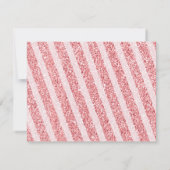 Winter Pastel Pink Snowflake Sleigh Baby Shower Dankeskarte (Rückseite)