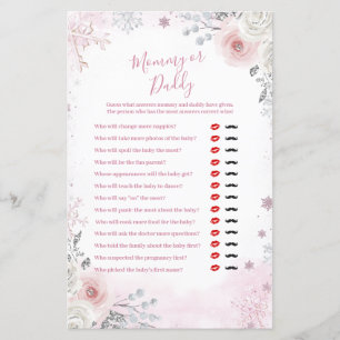 Winter-Pastell-Rosa-Schneeblume-Mommy-oder-Daddy-S