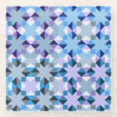 Winter-Patchwork-Star Glasuntersetzer (Vorderseite)