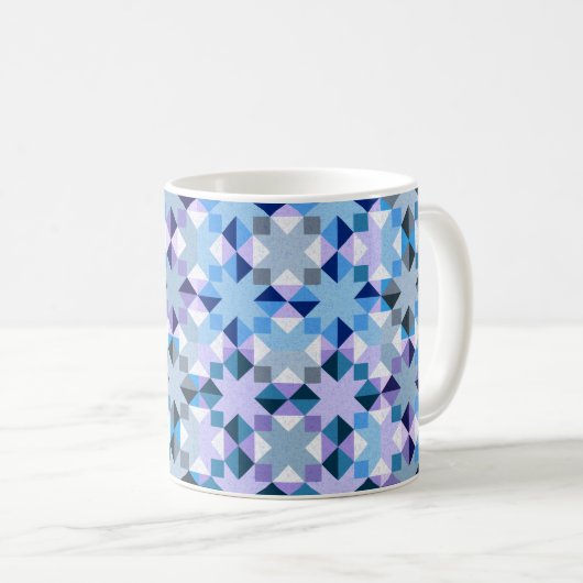 Winter-Patchwork-Star Kaffeetasse (VorderseiteRechts)
