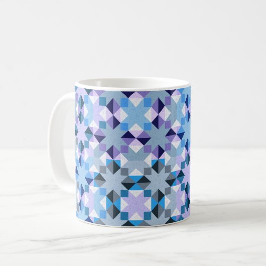 Winter-Patchwork-Star Kaffeetasse (Vorderseite Links)