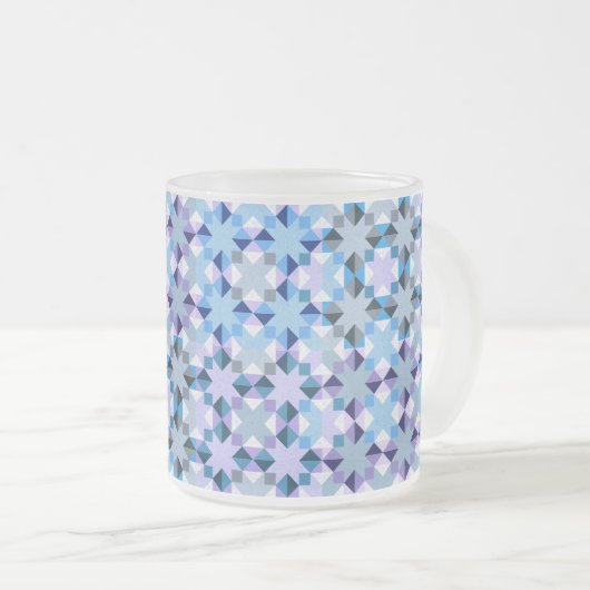 Winter-Patchwork-Star Mattglastasse (VorderseiteRechts)