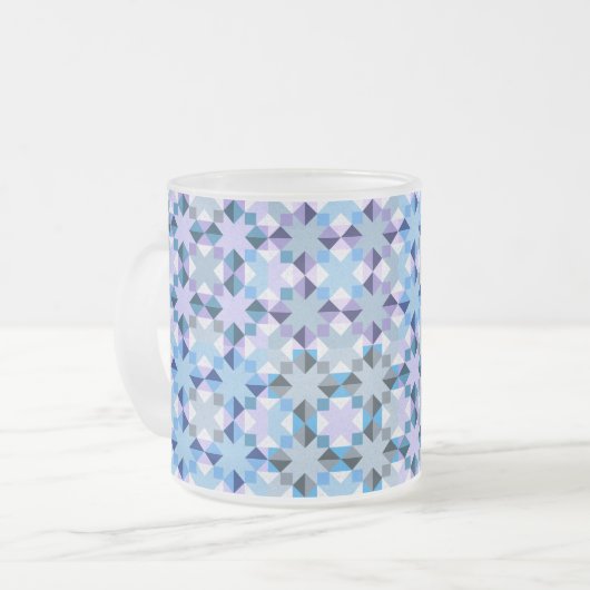 Winter-Patchwork-Star Mattglastasse (Vorderseite Links)