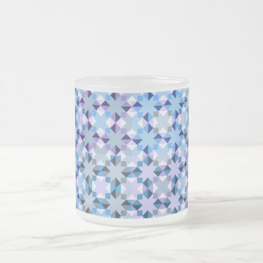 Winter-Patchwork-Star Mattglastasse (Mittel)