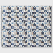 Winter Patchwork Weihnachtsgeschenkpapier Geschenkpapier (Flach)