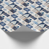Winter Patchwork Weihnachtsgeschenkpapier Geschenkpapier (Ecke)