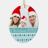 Winter Pattern Custom Foto Keramik Ornament (Rechts)