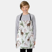 Winter Pattern Deer And Fir Needles Schürze (Getragen)