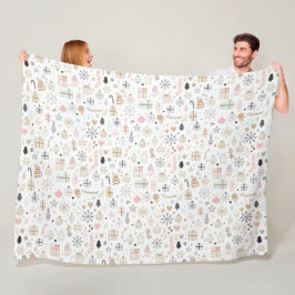 Winter Pattern Design Fleece Blanket