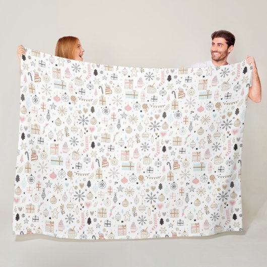 Winter Pattern Design Fleece Blanket (Beispiel)