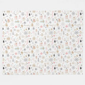 Winter Pattern Design Fleece Blanket (Vorderseite (Horizontal))
