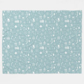 Winter Pattern Design Fleece Blanket (Vorderseite (Horizontal))