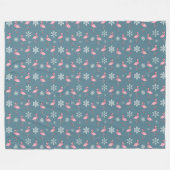 Winter Pattern Design Fleece Blanket (Vorderseite (Horizontal))