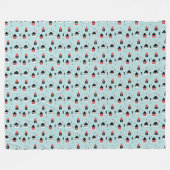 Winter Pattern Design Fleece Blanket (Vorderseite (Horizontal))