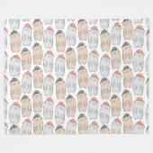Winter Pattern Design Fleece Blanket  (Vorderseite (Horizontal))