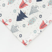 Winter Pattern Design Fleece Blanket (Ecke)