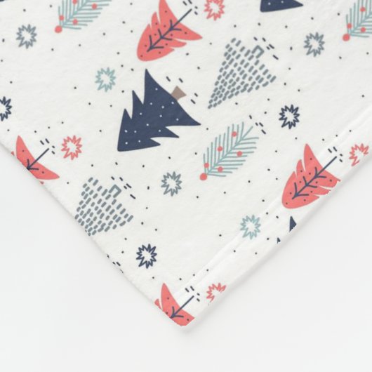 Winter Pattern Design Fleece Blanket (Ecke)