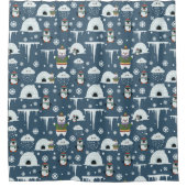 Winter Pattern Duschvorhang (Vorderseite)