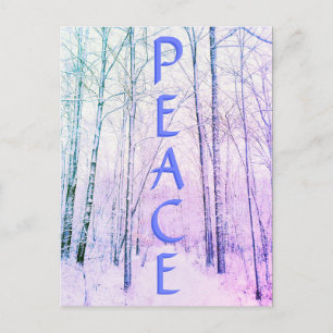 WINTER PEACE2 LIGHT POSTCARD POSTKARTE
