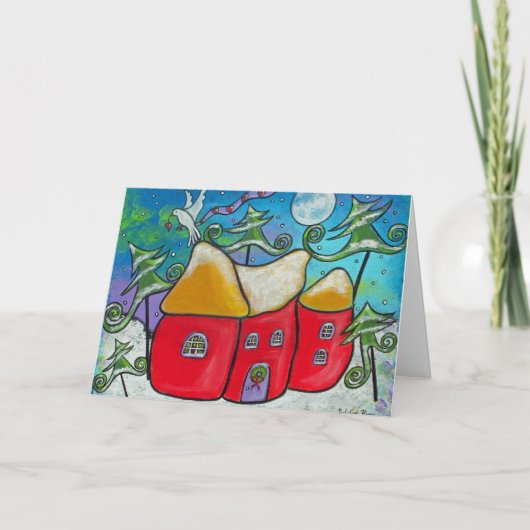 Winter Peace Christmas Card Feiertagskarte (Vorderseite)