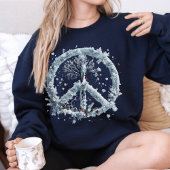 Winter Peace Sign Snowflake Sweatshirt